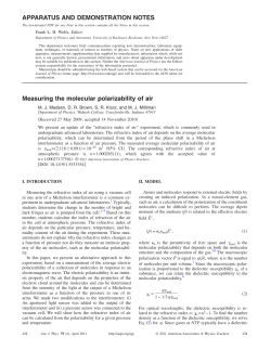 Measuring the Molecular Polarizability of Air