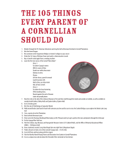 the 105 things every parent of a cornellian should do