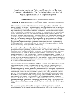 Immigrants, Immigrant Policy, and Foundation of the Next Century`s