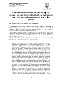 A bibliometrical review on pre- and post- tsunami assumptions