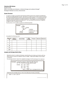 Chemistry EOC Review