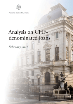 Analysis of CHF-denominated loans
