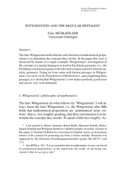 wittgenstein and the regular heptagon