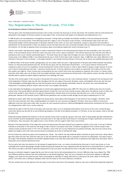 Tory Tergiversation In The House Of Lords, 1714