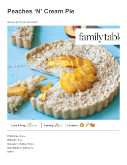 Peaches `N` Cream Pie