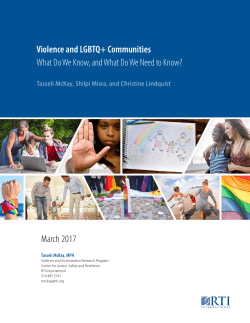 Violence and LGBTQ+ Communities What Do We Know, and