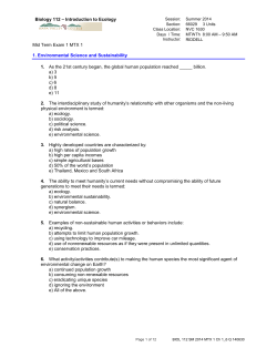 BIOL 112 SM 2014 MTX 1 Ch 1_6 Q 140630