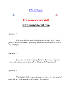 For more classes visit www.snaptutorial.com