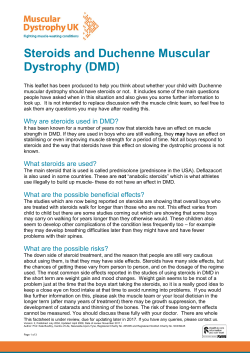 Steroids and Duchenne Muscular Dystrophy