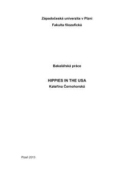 hippies in the usa - Z&aacute;padočesk&aacute; univerzita