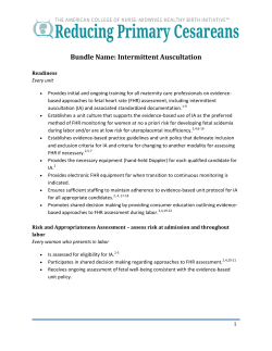 Bundle Name: Intermittent Auscultation