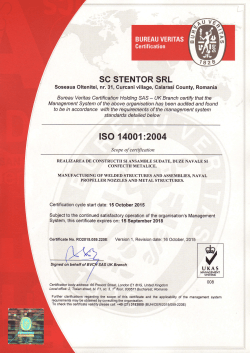 ISO 14001=2004 - Stentor Industries BV
