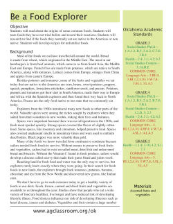 Be a Food Explorer - Oklahoma 4-H