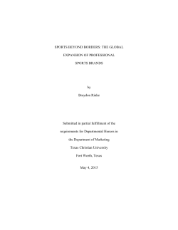Sports Beyond Borders - TCU Digital Repository