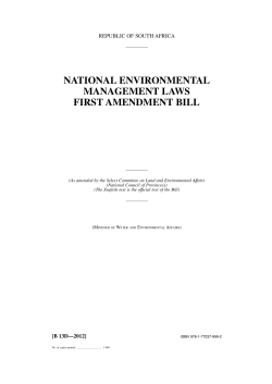 National Environmental Management Laws Amendment Bill