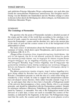 The Cosmology of Parmenides