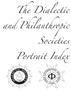 The Dialectic and Philanthropic Societies Portrait Index