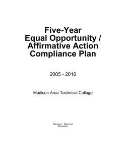 Five-Year Equal Opportunity / Affirmative Action Compliance Plan
