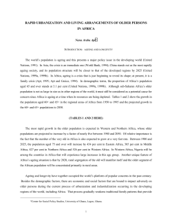 Rapid urbanization and living arrangements of older persons in Africa