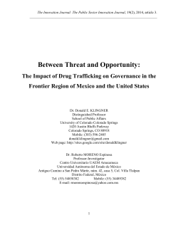 Between Threat and Opportunity: The Impact of Drug Trafficking on