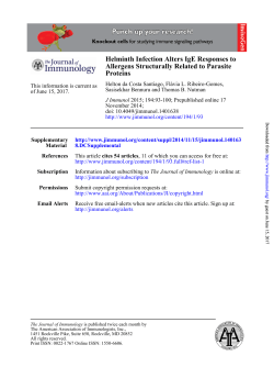 Helminth Infection Alters IgE Responses to Allergens Structurally