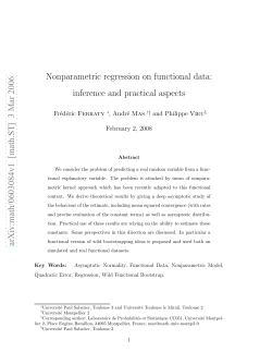 3 Mar 2006 Nonparametric regression on functional data