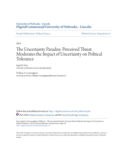 The Uncertainty Paradox: Perceived Threat Moderates the Impact of