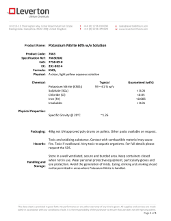 Product Name: Potassium Nitrite 60% w/v Solution