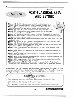post-classical asia