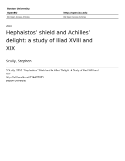 Hephaistos` shield and Achilles` delight: a study of Iliad XVIII and XIX