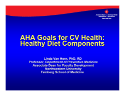 AHA Goals For CV Health - American Stroke Association