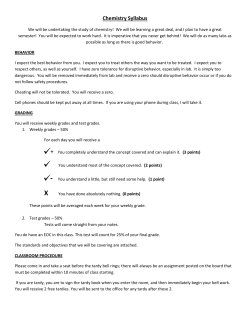 Chemistry - Hardeman County Schools
