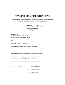 spanish subject pronouns