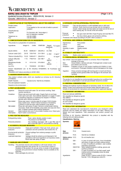 Safety data sheet for TAFLUX (Page 1 of 2) Updated/Version