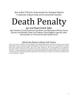 Death Penalty Issues in Ohio Handout