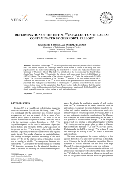 determination of the initial 137cs fallout