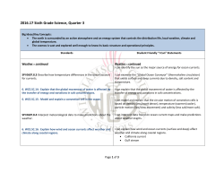 Science, 3rd 9 weeks