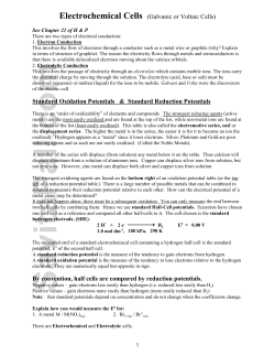 Electrochemical Cells - Savita Pall and Chemistry