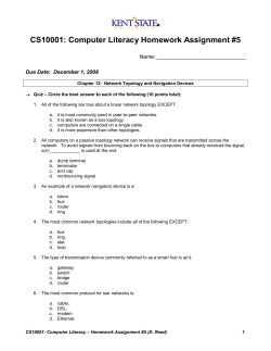 CS10001: Computer Literacy Homework Assignment #5