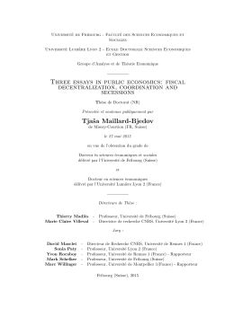 Three essays in public economics: fiscal