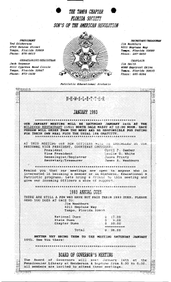 Janaury 1993