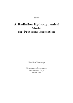 A Radiation Hydrodynamical Model for Protostar Formation