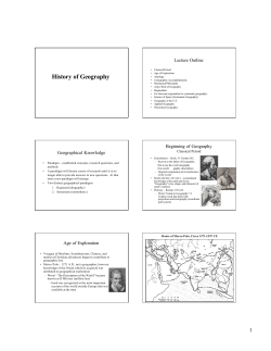 History of Geography