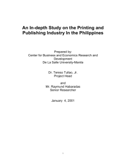 An in-depth study on the printing and publishing industry