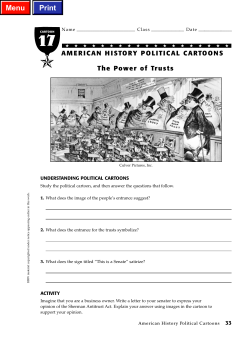 AMERICAN HISTORY POLITICAL CARTOONS The Power of Trusts