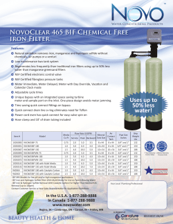 NovoClear 465 BIF Chemical Free iron Filter Uses up to 50% less