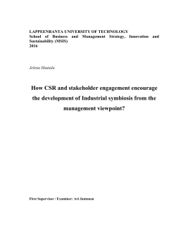 How CSR and stakeholder engagement encourage the