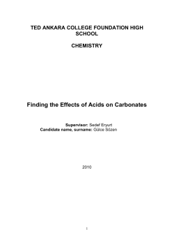 Finding the Effects of Acids on Carbonates