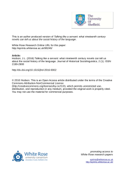 Talking like a servant - White Rose Research Online