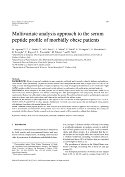 Multivariate analysis approach to the serum peptide profile of